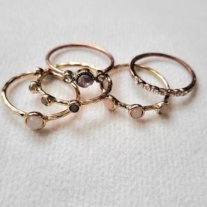 Rosegold Stackable Fashion Rings